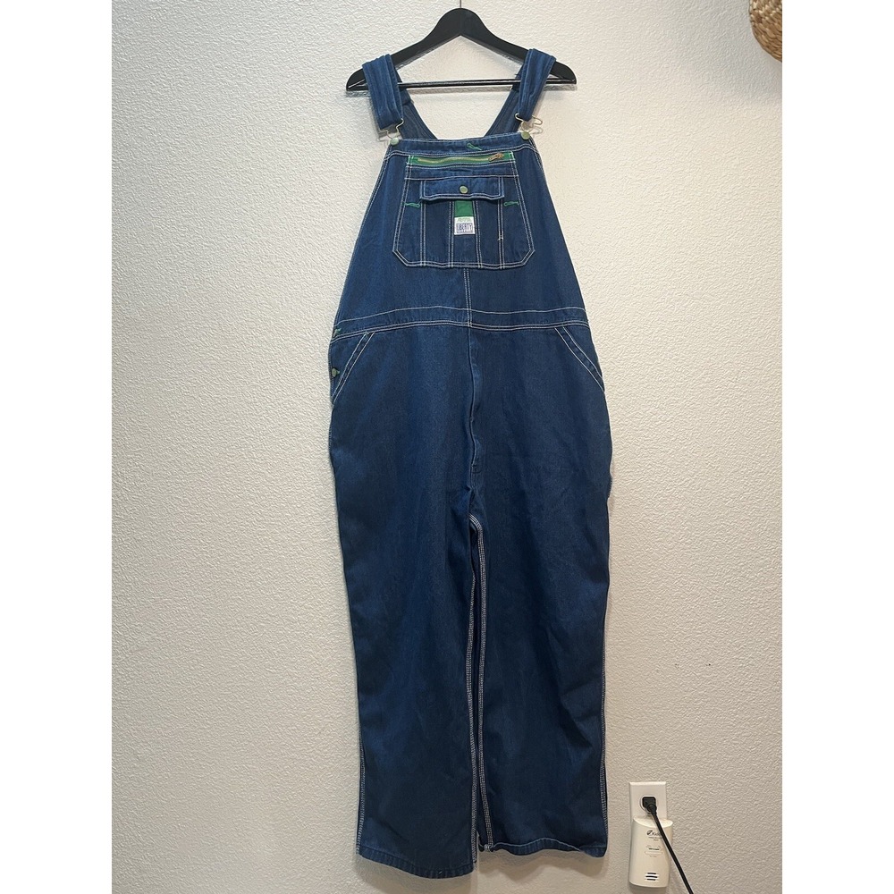LIBERTY DENIM BIB CARPENTER OVERALLS 48 X 25 DENIM Dark Wash